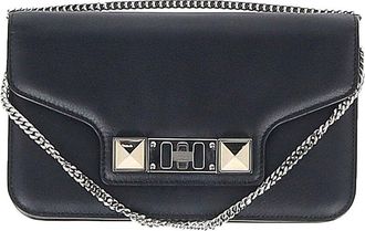 Proenza Schouler Black Leather Ps11 Wallet On Chain (Authentic Pre-Loved)