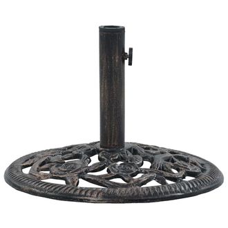 vidaXL Base De Sombrilla De Hierro Fundido Color Bronce 12 Kg 48 Cm Vidaxl