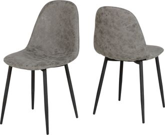 Seconique ATHENS DINING CHAIR (X2 PER BOX) - GREY PU - SECONIQUE | TJ Hughes