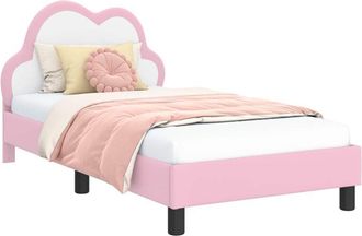 vidaXL Estructura De Cama Con Cabecera Rosa 80 X 160 Cm Pu Vidaxl