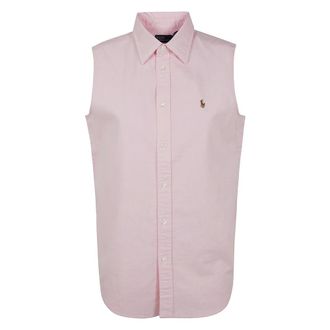 Polo Ralph Lauren Sleeveless Woven Sport Shirt - female - Polo Ralph Lauren - Shirts - Pink - XS - Blouses & Shirts