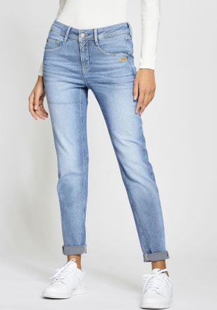 Gang Relax-fit-Jeans GANG 94AMELIE, Damen, Gr. 26, N-Gr, blau (sensation wash), Denim/Jeans, Obermaterial: 98% Baumwolle, 2% Elasthan, relaxed fit, Jeans R