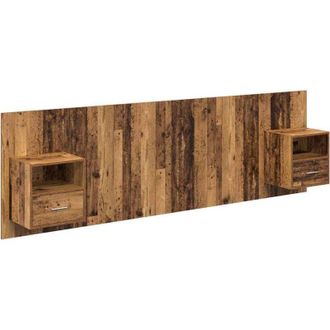 vidaXL Headboard with Cabinet 3 pcs Old Wood Engineered Wood vidaXL