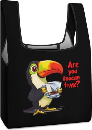 Generic Toucan Shopping Bag Reusable Grocery Tote Bag Foldable Handbag for Travel Picnic