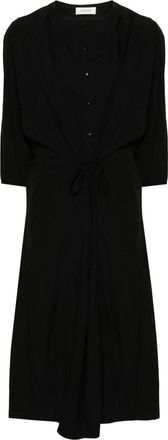 Christophe Lemaire oversized cotton shirt dress - women - Cotton - 36 - Black