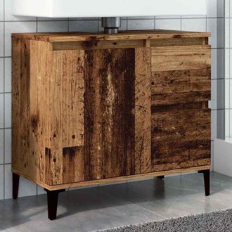 vidaXL Mobile Sottolavabo Legno Antico 65x33x60 cm in Truciolato - Vidaxl