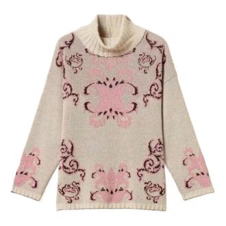 Twinset Maxi Pull - Dames - Coltruien - Veelkleurig - M/L - Truien & Vesten