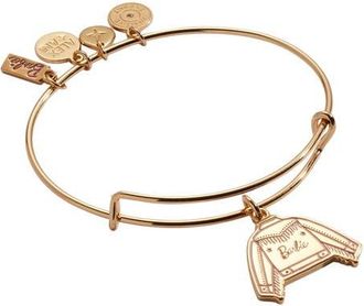 Alex and Ani Barbie Western Jacket Charm Bangle Bracelet in Gold at Nordstrom