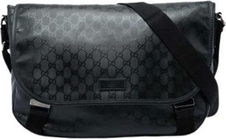 Gucci Pre-owned Canvas Crossbody Bag - unisex - Pre-owned - Zwart - Maat: ONE Size