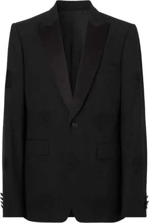 Burberry Oak Leaf Crest Jacquard Tuxedo Jacket, Brand Size 48 (US Size 38)