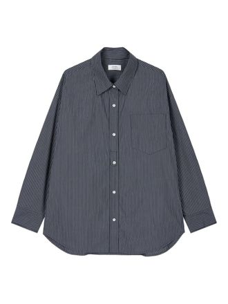 TOMBOY pinstripe button-down shirt - women - Cotton/Nylon - OS - Grey