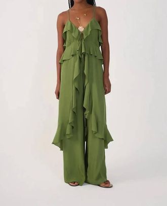 Dress To Sofia Tunic Top In Coconut Green
