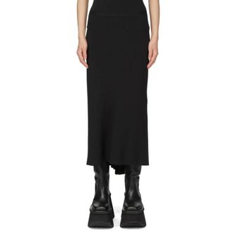 Rick Owens A-lijn bias rok - Dames - Rokken - Zwart - Maat: M Katoen