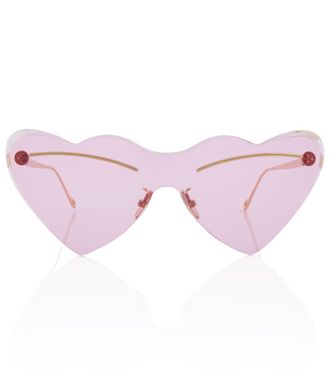 Occhiali Da Sole A Forma Di Cuore Rossi - Stile Vintage Anni 90 Con Lenti Polarizzate UV Per Festa