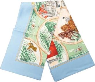 Herm&egrave;s Pre-owned Scarves, female, Multicolor, Size: ONE SIZE Pre-owned Auteuil en Mai Scarf