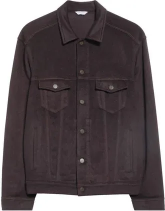Boglioli Cashmere Trucker Jacket in Brown at Nordstrom, Size 52