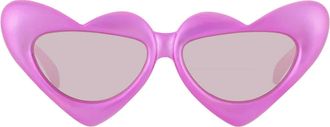 Betsey Johnson Smoke Irregular Ladies Sunglasses 10269715.LTS PNKSMK