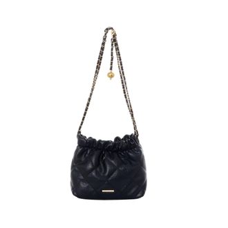 Adornia Black Quilted Bag with Chain Strap