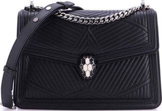 Bulgari Serpenti Forever Shoulder Bag Quilted Leather Small