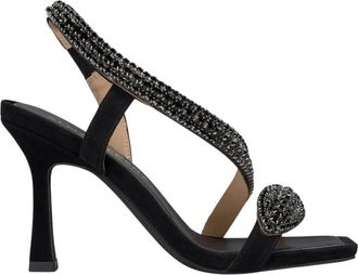 Alma En Pena Slangensandaal met hak - Dames - Sandalen met hakken - Zwart - 39 EU - Schoenen
