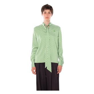 Lacoste Dames, Blouses & Shirts, Groen, Maat: L Satijn