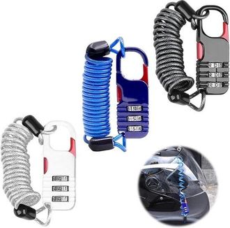 OEM Juego De Candados Para Casco De 3 Piezas - Combinaci&oacute;n De 3 D&iacute;gitos, Aleaci&oacute;n De Zinc, Para Equipaje, Bicicleta, Motocicleta, Scooter