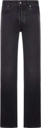 Haikure Straight Fit Jeans, male, Black, W33, Black Denim Jeans Button Closure