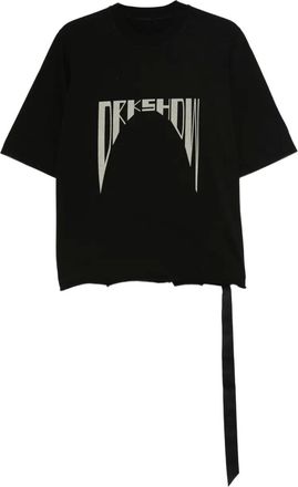 Rick Owens T-shirt met grafische print - Zwart