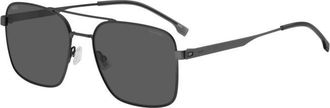 HUGO BOSS Poilarized Grey Navigator Mens Sunglasses BOSS 1695/S 0SVK/M9 58