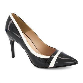 Andrea Womens Bicolor High Heels Pump In Black