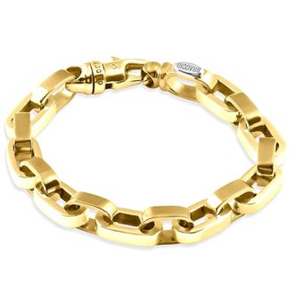 Pompeii3 Mens Fisher 14k Gold (70gram) or Platinum (99gram) 9.5mm Link Bracelet 9.5