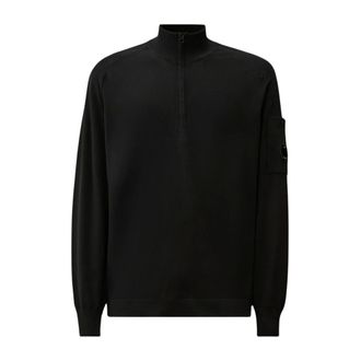 C.P. Company Turtlenecks, male, Blue, Size: 2XL Half-zip Sweater