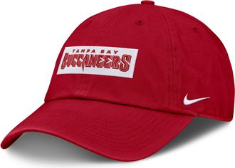 Nike Tampa Bay Buccaneers Primetime Club Wordmark Nike Mens NFL Adjustable Hat in Red | NF026DL8B-ZW0