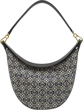 Loewe Pre-owned LOEWE Anagram Canvas Luna Hobo Ladies YU08SFWR8P0WKIML