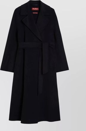 Max Mara long wrap coat belted waist lapel collar