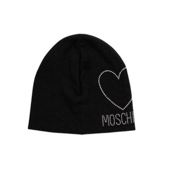 Moschino M3332 Beanie - Dames - Hoeden - Zwart - ONE Size - Wol - Accessoires