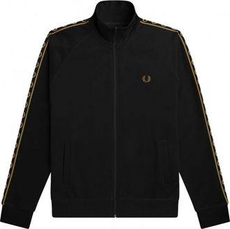 Fred Perry Track Jacket - Heren - Vesten met rits - Zwart - 2XL - Katoen - Hoodies & sweatvesten