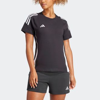 adidas Trainingsshirt ADIDAS PERFORMANCE TIRO24 SWTEEW, Damen, Gr. L, schwarz-weiss (schwarz, wei&szlig;), Obermaterial: 100% Baumwolle, normal, Rundhals, Shirts T