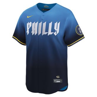 Nike J.T. Realmuto Philadelphia Phillies City Connect Nike Mens Dri-FIT ADV MLB Limited Jersey in Blue | T7LM07YIPP9-ZE8
