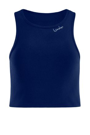 Winshape Tanktop WINSHAPE AET135LS, Damen, Gr. XXL, blau (dunkelblau), 85% Polyester, 15% Elasthan, Rundhals, Tops Tanktop, Functional Light and Soft