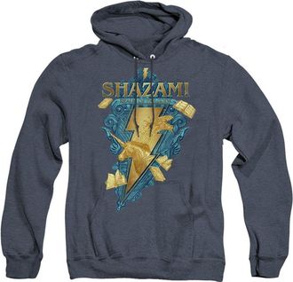 Gildan Shazam! Fury Of The Gods Big Blue Seal Adult Heather Hoodie / Hooded Sweatshirt