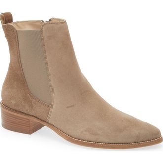 Paul Green Celina Pointed Toe Bootie in Antelope Soft Suede at Nordstrom Rack, Size 5.5Us/ 3Uk