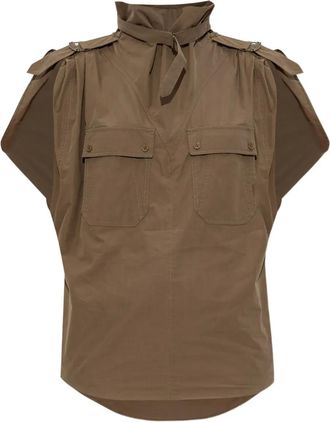 Isabel Marant Top con taschino - Marrone