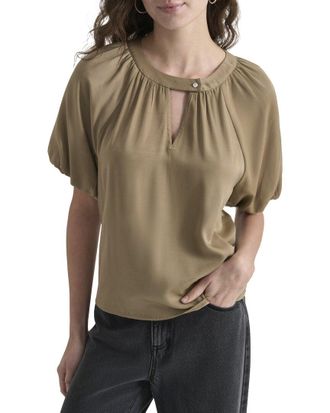 DKNY Dkny Bubble Sleeve Slub Top