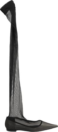 Dolce & Gabbana Tulle Over-The-Knee Flat - Black