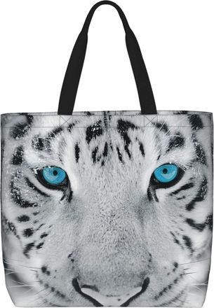 Generic Women Handbag Black White Tiger Women Beach Bag Lightweight Fashion Beach Travel Bags, For Graduation, School, Swim, Wedding, Birthday