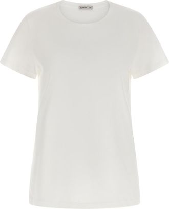 Moncler White Logo Patch T-shirt