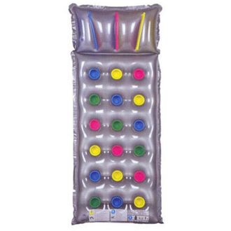 Trade Shop Trade Shop - Materasso Gonfiabile Singolo Materassino 1 Posto 188x72cm Argento Mare Spiaggia