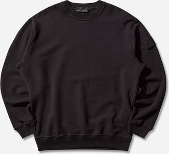 Stone Island Men s Ghost Stretch Cotton Fleece Crewneck Sweatshirt Black