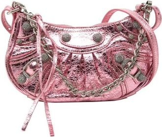 Balenciaga Pre-owned Motocross Le Cagole Crossbody Bag - Dames - Vintage Schoudertas - Roze - ONE Size - Leer - Vintage